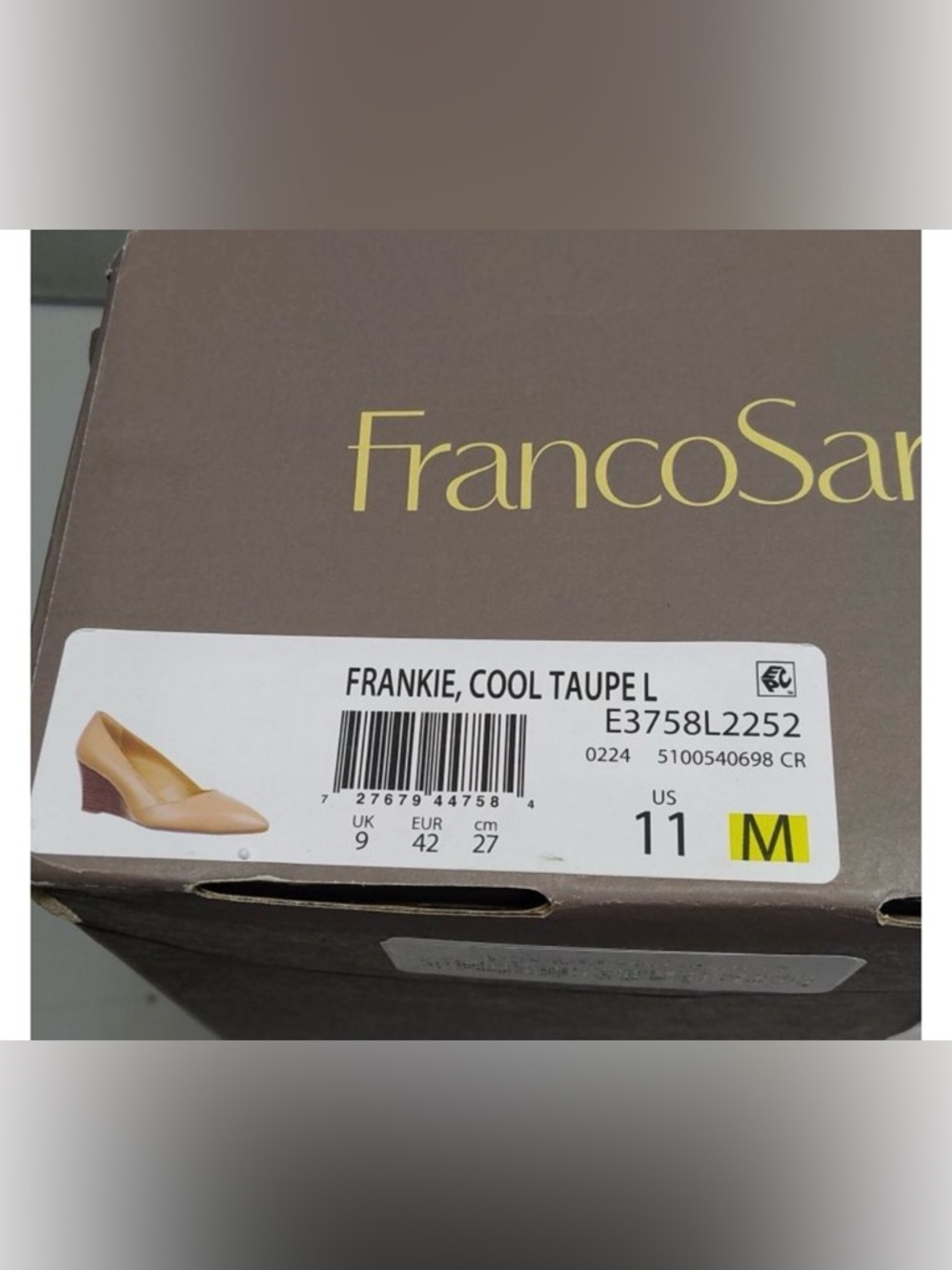 Franco Sarto Nude/Tan Pointed Toe Wedge Heels - Picture 2 of 3